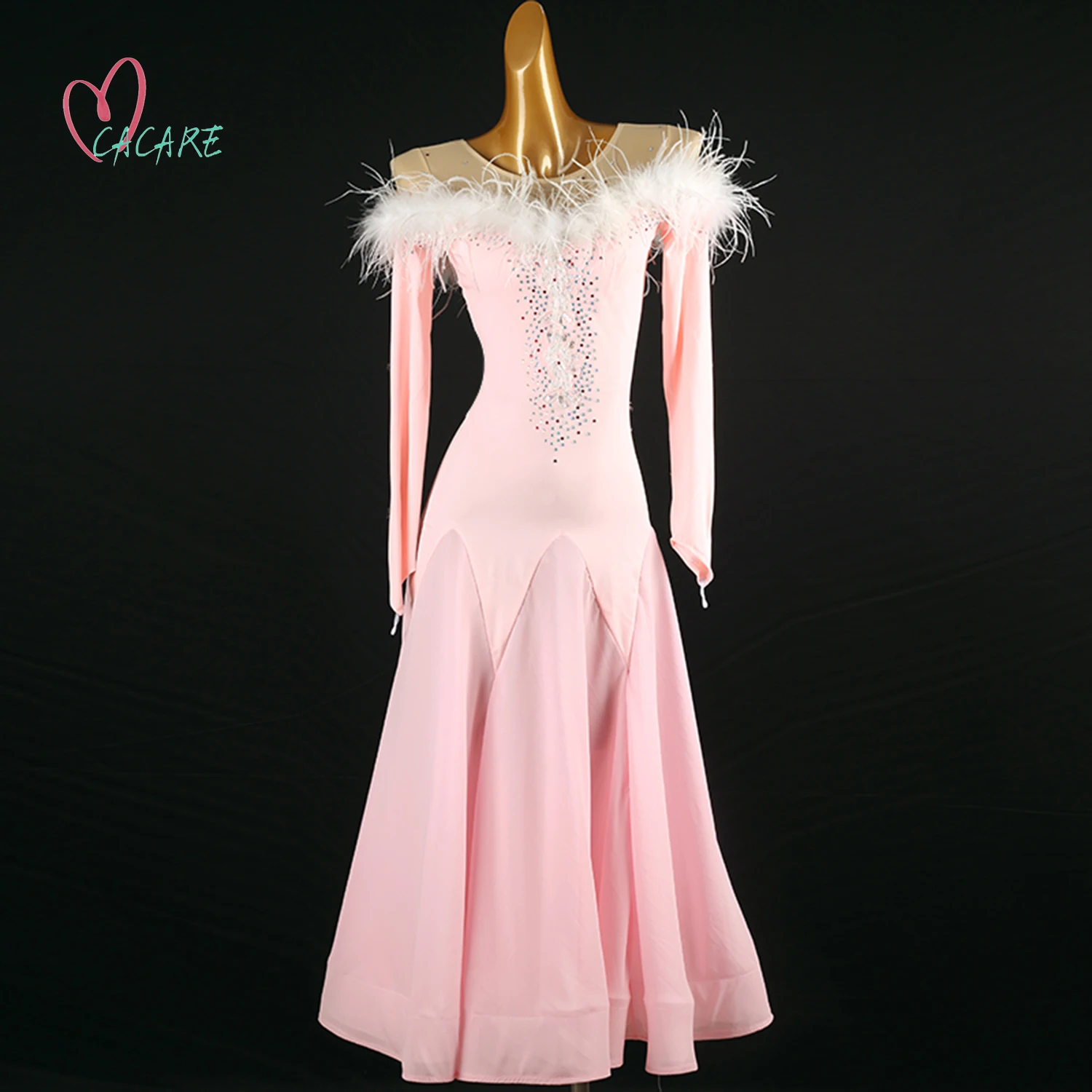 

2024 Ballroom Dress Dance Competition Dresses Standard Modern Waltz Modern Costume Women Flamenco Customize Stage Costume 1515