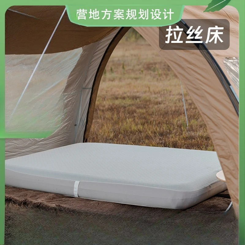 Outdoor camping thickened sponge mattress automatic inflatable bed portable outdoor inflatable mattress brushed bed