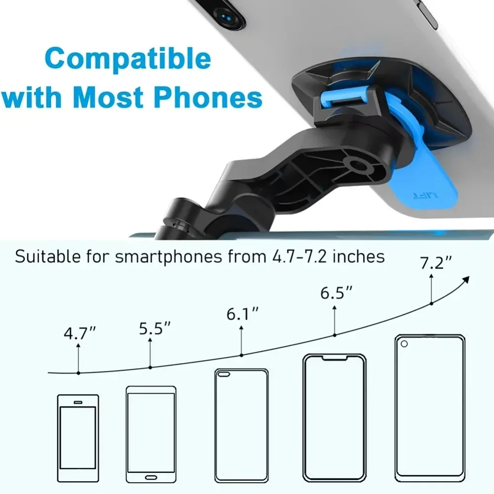 Motorcycle Bike Phone Holder Phone Bracket Vibration Damper Bike Handlebar 360° Rotatable Navigation Support image 5