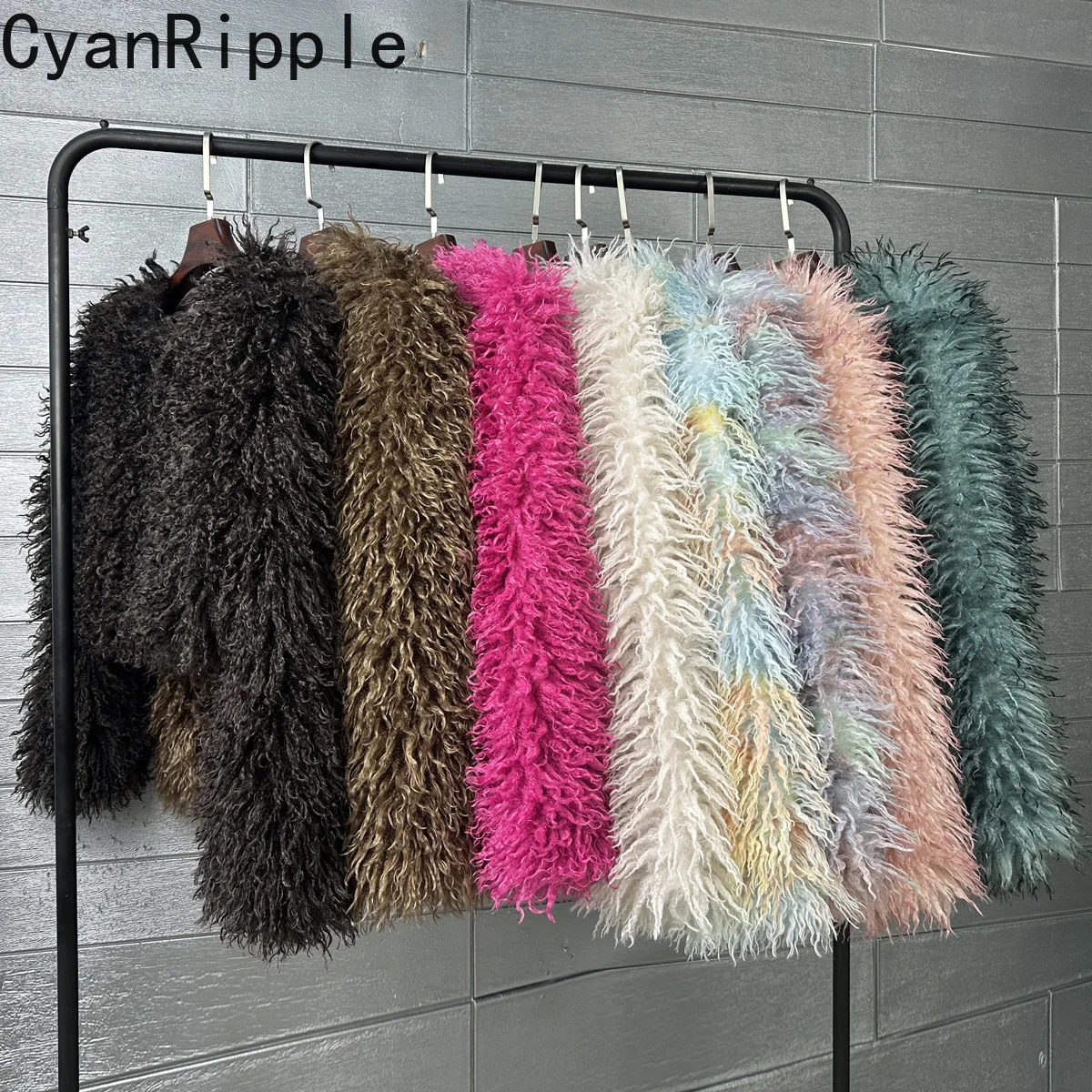 Imitation Beach Wool Women Short Jacket New Autumn Winter Round Neck Cardigans Coat All-match Keep Warm Elegant Faux Fur Coats