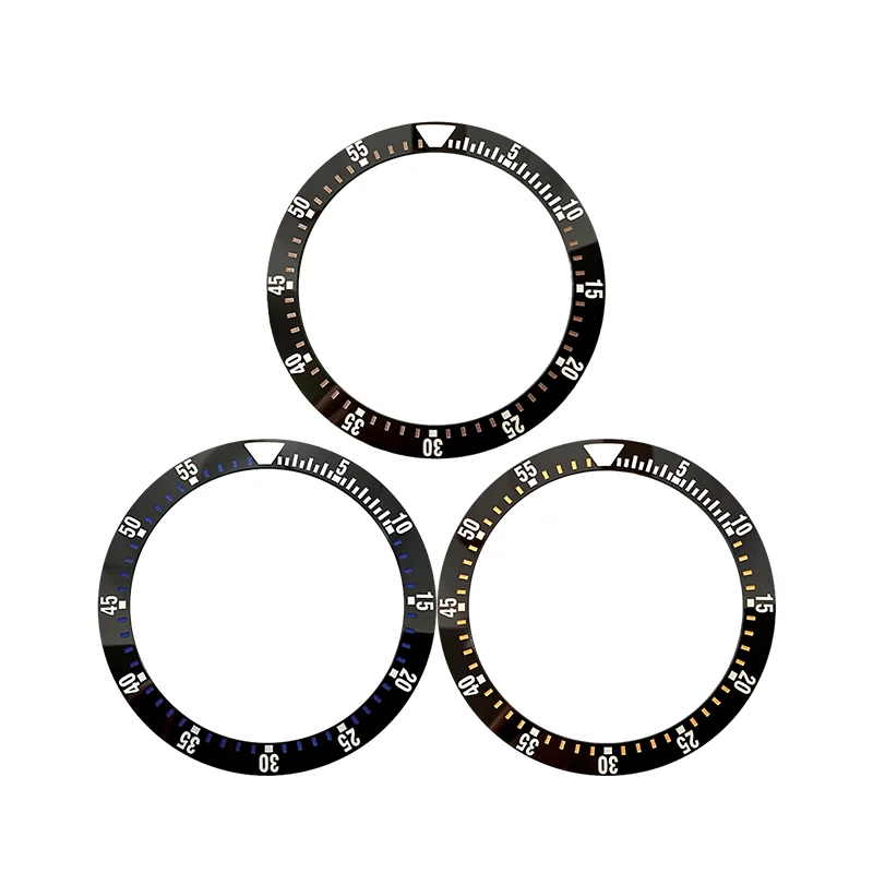 38*30.7mm Ceramic Curved Bezel Insert Fit For Seiko SKX007 SPRD Watch Case NH35 NH36 4R 7S Watch Case SKX007 Watch Bezel Insert