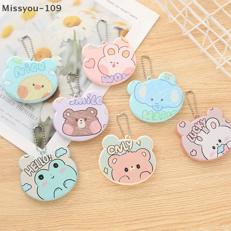

Cute Animal Mini Comb With Mirror – Portable Folding Plastic Comb For Kids, Girls, Travel – Bag Pendant Gift