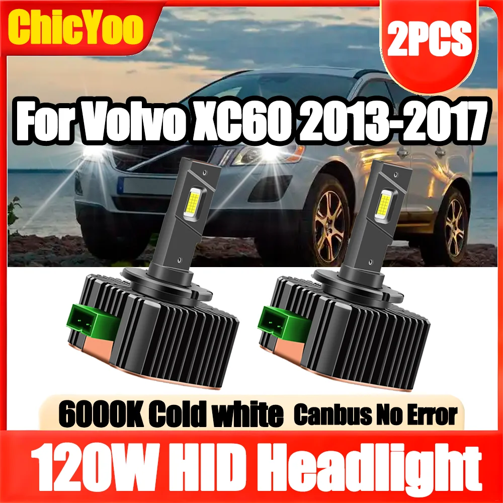 

2X 30000LM 6000K White Canbus Car LED Headlights Bulbs Super Bright HID Xenon Lamps 12V For Volvo XC60 2013 2014 2015 2016 2017