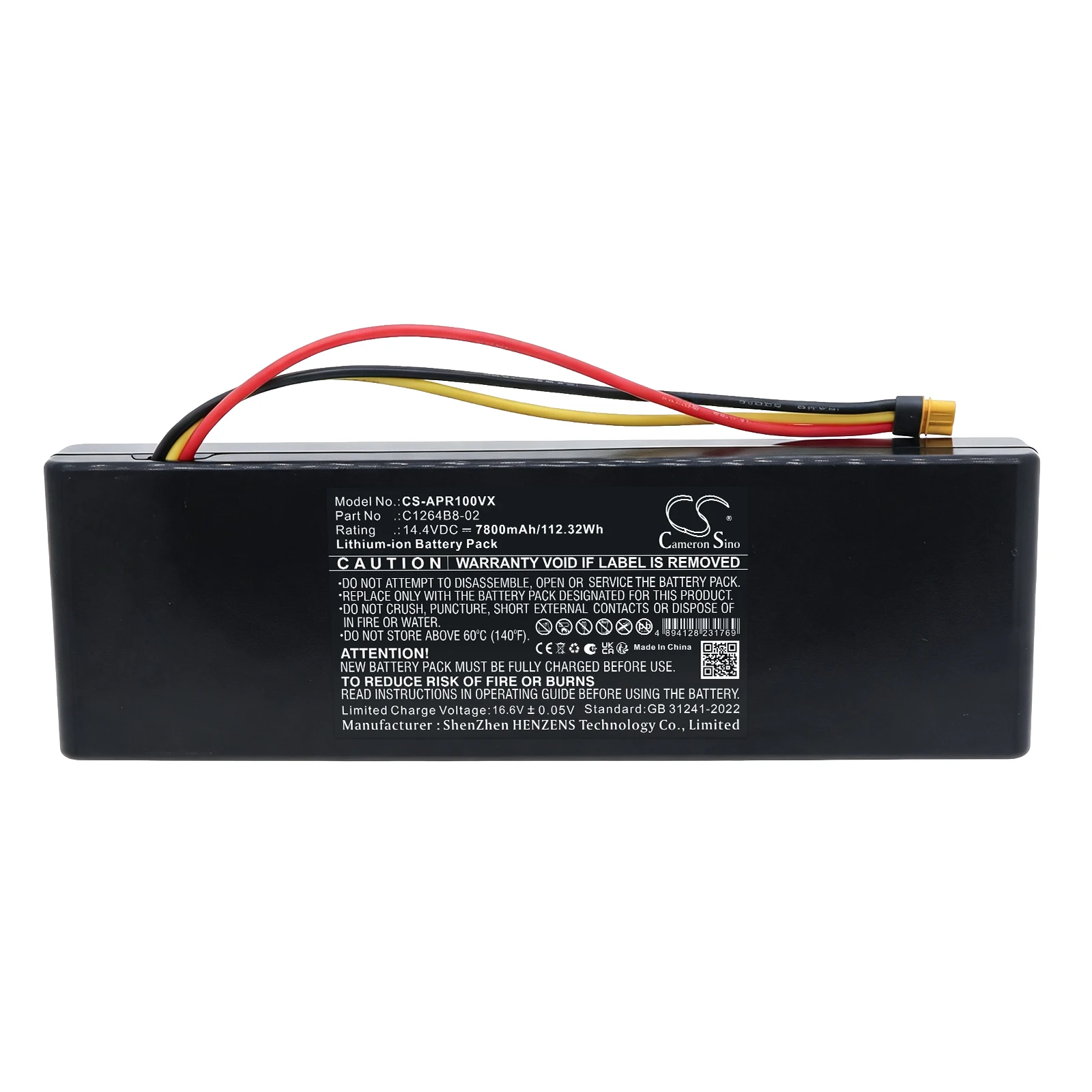 Battery for Aiper Scuba S1,Scuba S1 Pro PN:C1264B8-02 (7800mAh / 10200mAh) 14.4V