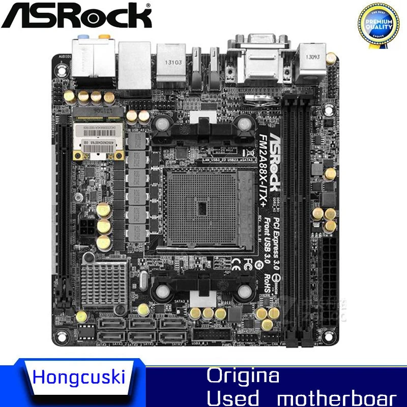 MINI-ITX ITX HTPC For ASRock FM2A88X-ITX+ Original Used Desktop Motherboard A88X Socket FM2+/FM2 DDR3 SATA3 USB3.0