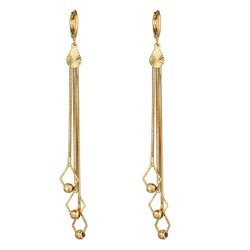 Women's Long Tassel Drop Earrings For Women Female Gold Color Elegant Kpop Bridal Party Jewelry Oorbellen