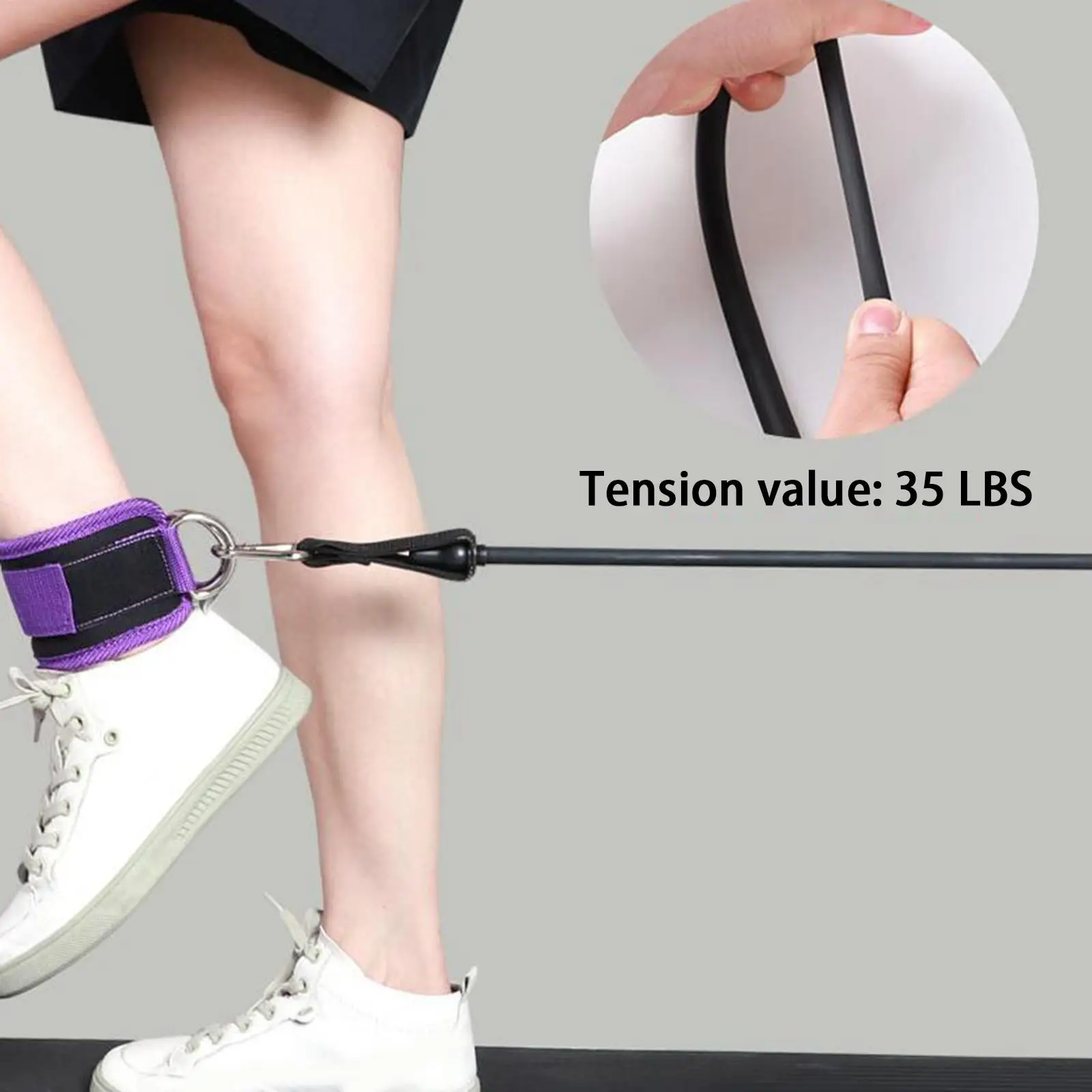 Resistance Band Set Door Tube Breathable Ankle Strap with Gym,