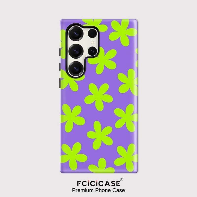 Fcicicase Flowers Case For Samsung Galaxy S26 Ultra S25 S24 S23 Plus S22 S20 FE A16 A26 A36 A56 Shockproof PC +TPU Covers Fundas