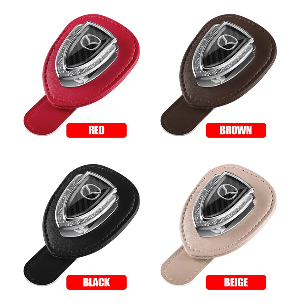 Car Glasses Holder Sun Visor Sunglasses Clip Eyeglasses Hanger Organizer For Mazda 2 3 5 6 7 323 626 RX7 RX8 MX3 MX5 Axela Atenz