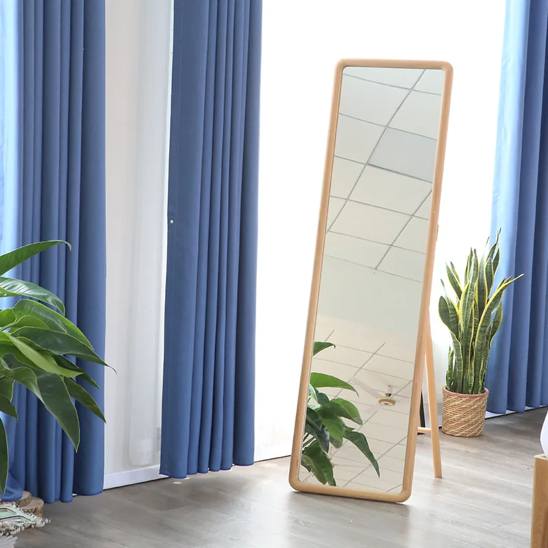 Зеркало в полный рост из цельного дерева, напольное зеркало в полный рост, бытовое зеркало от пола до потолка, магазин одежды для спальни