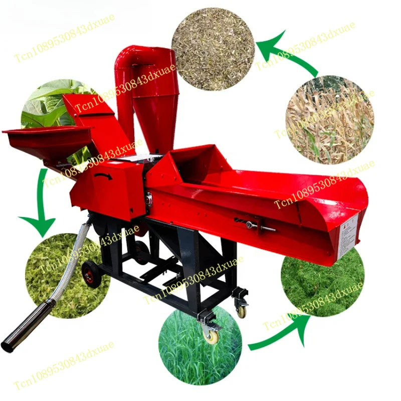 

Chuff Straw Crusher Poultry Grass Shredder Silage Chopper Hay Fodder Forage Chaff Cutter Machine