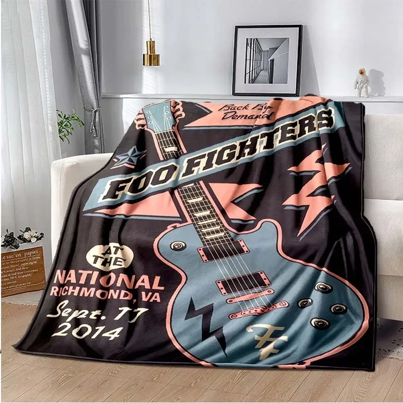 Foo Fighters Logo Blanket, Lightweight Warm Insulation Sofa Bed Office Car Knee Pads Blankets,Decke,couverture,stragulum