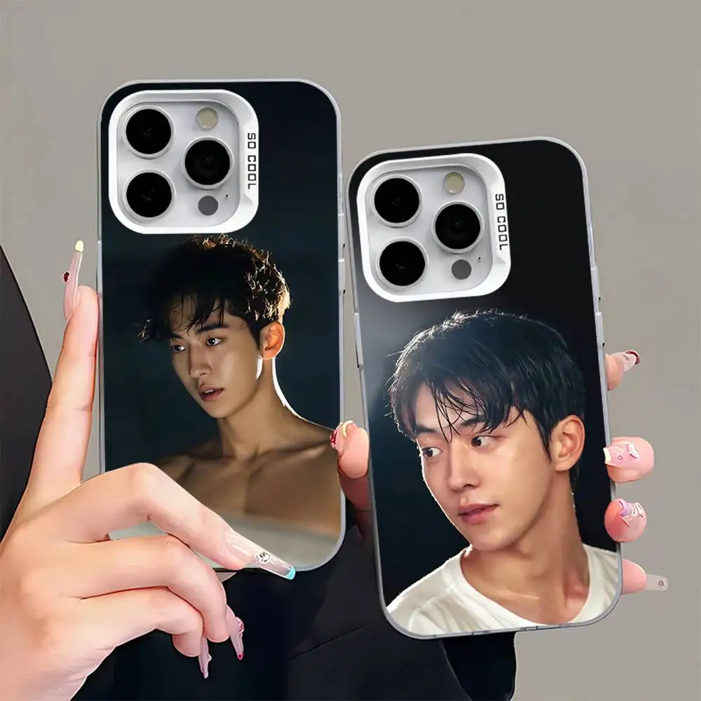 

Phone Case For iPhone 16,15,14,13,12,11,Pro,Max,Plus,Mini,XS,SE Anti Fall Nam J-Joo-hyuk Korea Gray White Matte Hard Bumper