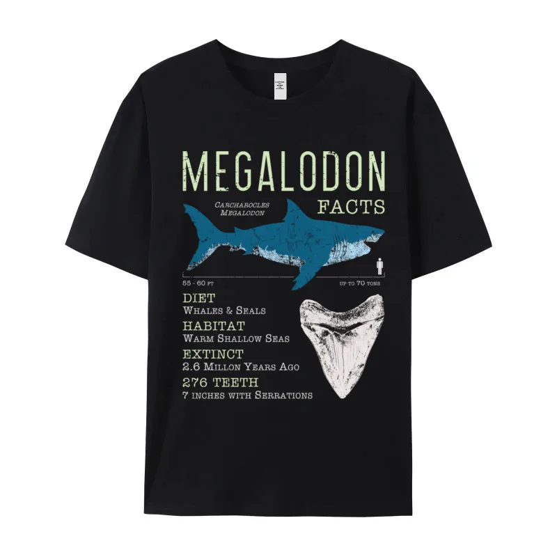 Cute Man T Shirt Mega odon Facts Hoodie Meg Normal Tees Pure Cotton Short Sleeve Letter Tops Shirt O Neck