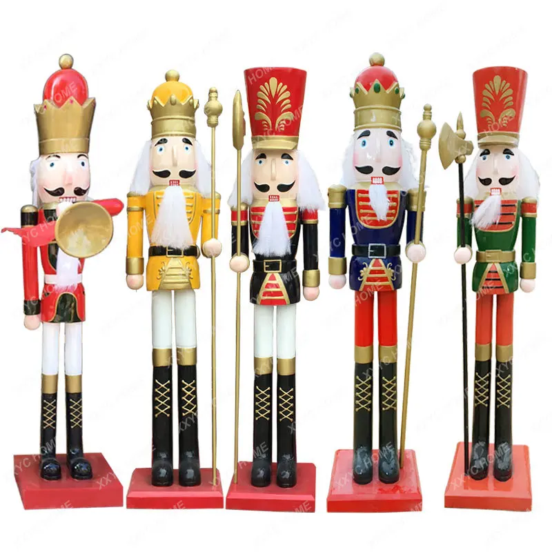 

Nutcracker Sculpture Welcome Soldier FRP Character Decoration Doorway Puppet Guard Floor Ornaments