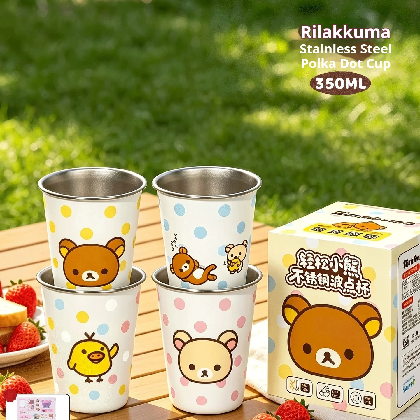 Copo de Aço Inoxidável Kawaii  - Coffee Tea Japan avaliação e preço