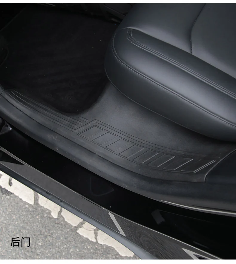 For Tesla Model Y Accessori Boot Loading Guard Trunk Sills Kit + Front Door Sill Plate Cover+Rear Door Entry Carpet Protector