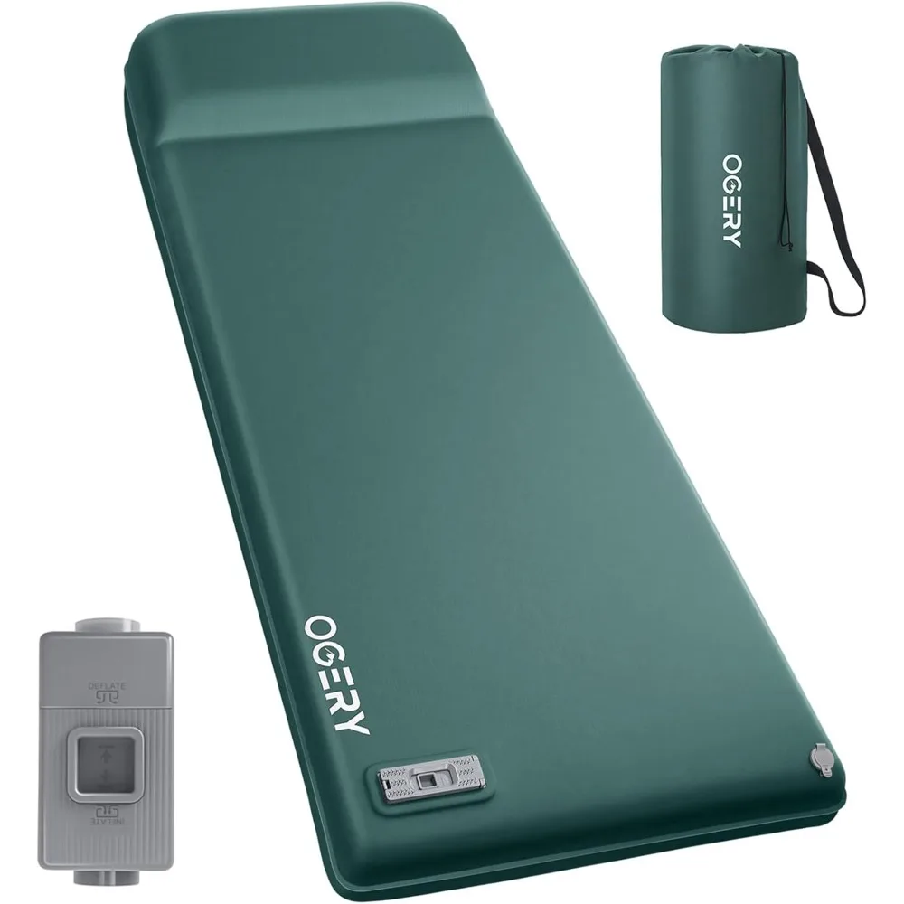 

Self Inflating Sleeping Pad with Electric Pump, 3.15" Ultra-Thick Memory Foam Camping Pad, 4 Season Camping Mattress Pad
