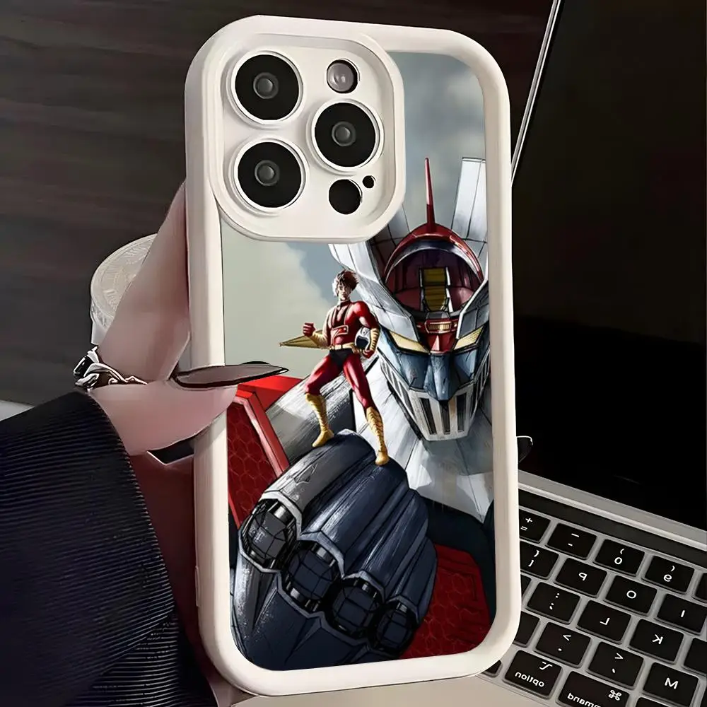 Funda de teléfono Manga Mazinger Z Anime para IPhone 16 Pro Max 15 Pro 14 Plus 13 12 11 XR XS Max X 7 8 Plus, funda trasera suave de TPU