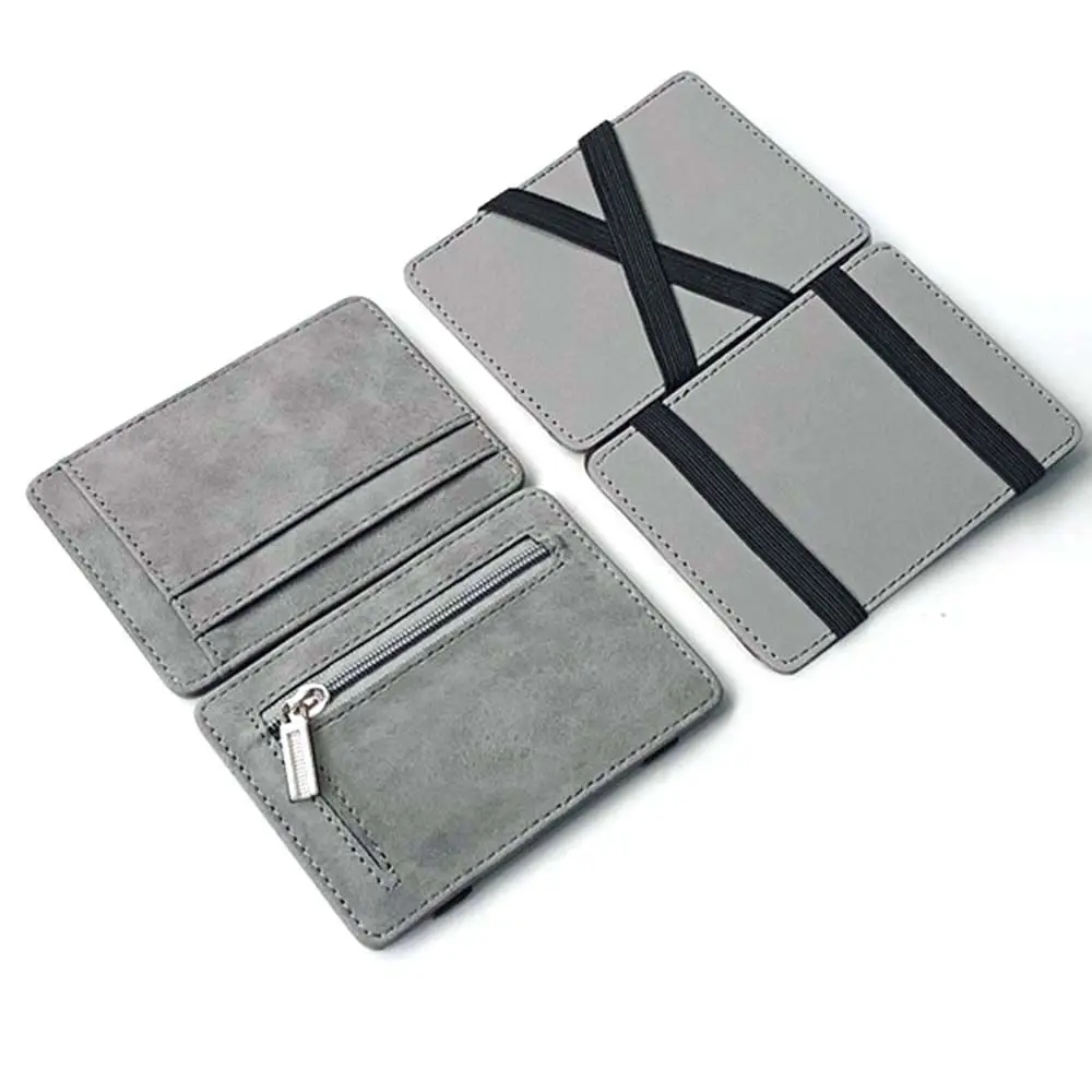 

Zipper Bag Multi Slot Card Case Business Card Cover Coin Pocket Magic Money Clip ID Card Holder Men Card Holder Slim Wallet