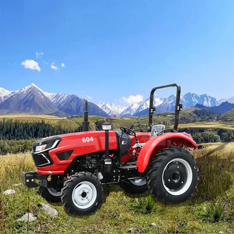 Compact Mini 4WD Farm Tractor with Loader Backhoe Agricultural Machine for Digging and Transporting