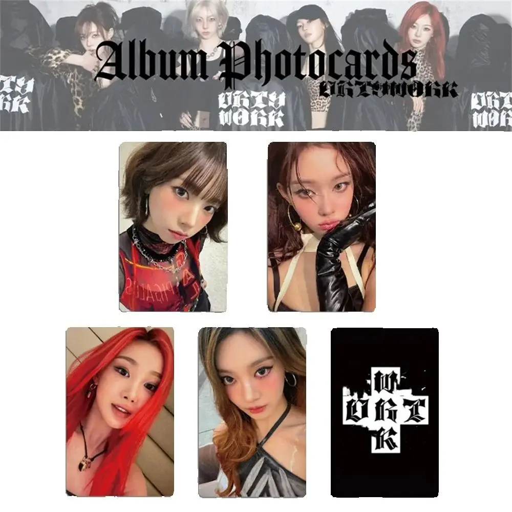 NINGNING KARINA 4Pcs/Set Dirty Work Photocard High Quality Double