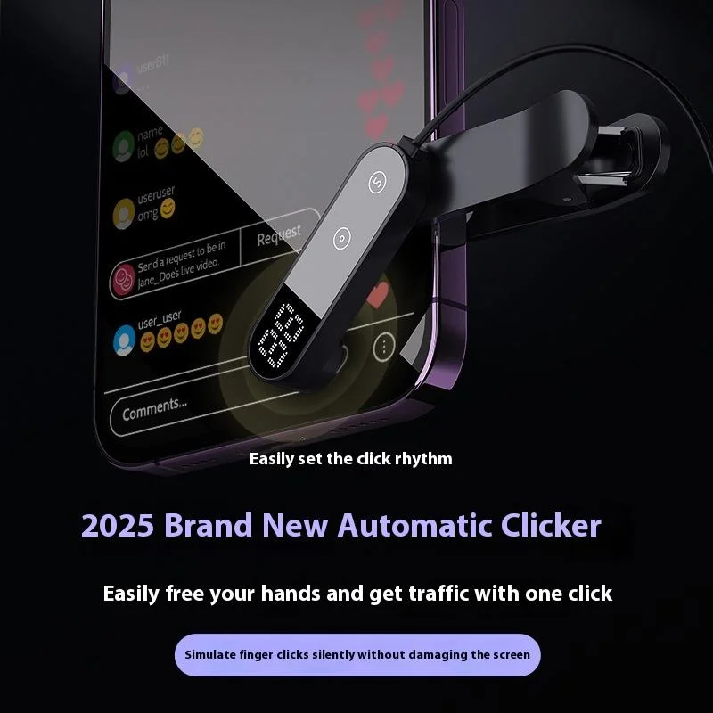 Screen Auto Clicker Simulated Finger Clicking For TikTok Smart Phone App Video Live Streaming Screen Touch Tripods Tapper Device