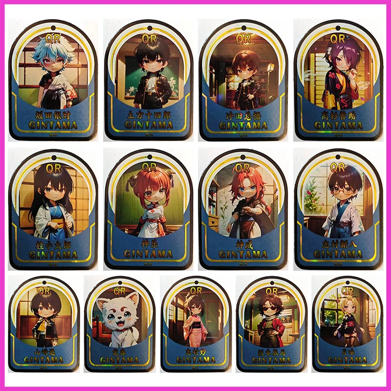 

Anime GINTAMA Rare QR Game Collectible Cards Tsukuyo Sakamoto Tatsuma Shimura Tae Yamazaki Sagaru Toys for boys Birthday Gift