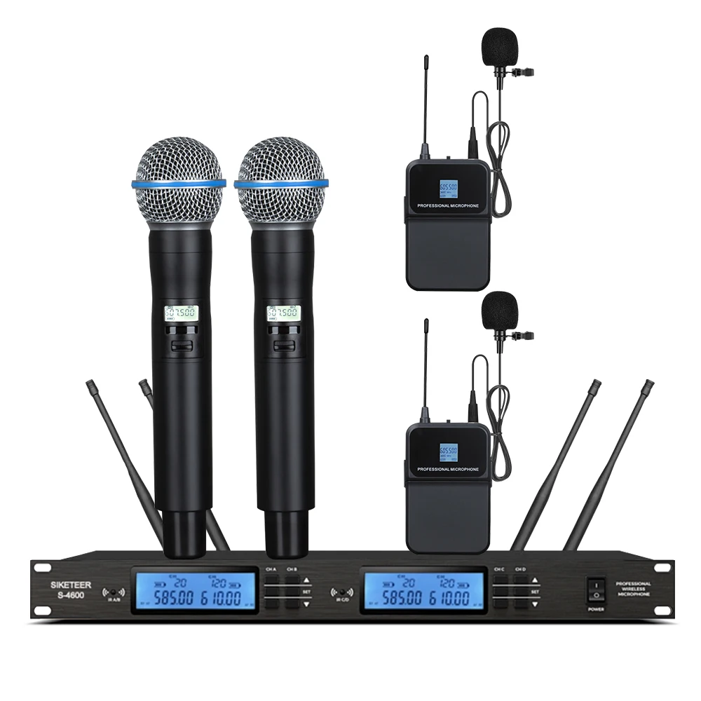 نظام ميكروفون لاسلكي احترافي، ميكروفون محمول، مناسب للمنزل والكاريوكي والكنيسة والعروض المسرحية. #5