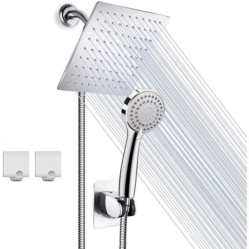 

8 Inch Luxury Bathroom Rain Shower Set Hi Pressure Shower System Stainless Steel Top Spray Bathroom Shower Mixer Set Accessories