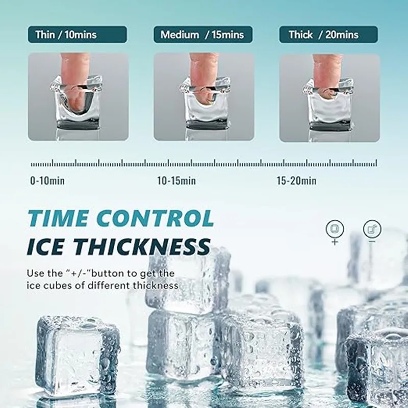 Comfort Clear Ice Cube Maker Machine | First Cubes In 15 Minutes 28 lbs. of Ice in 24 Hours | Counter top Portable Stainless