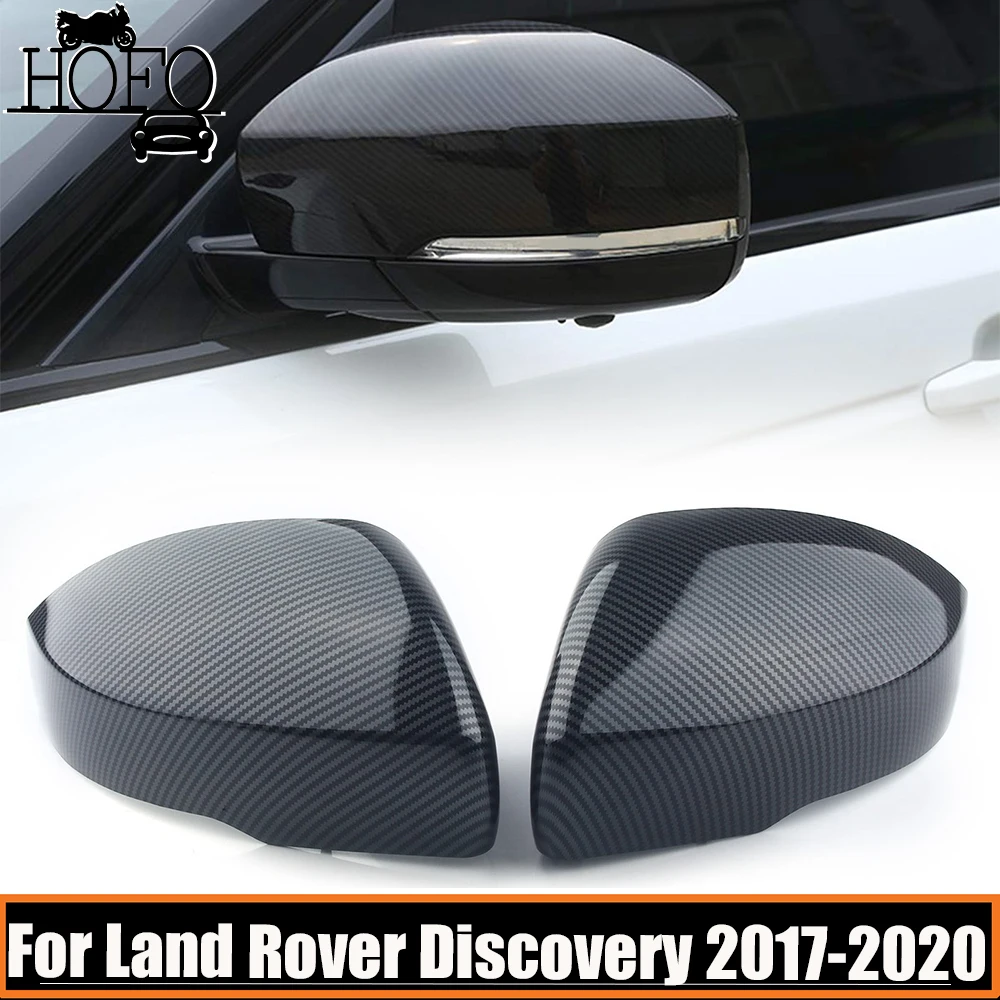 

1 Pair Car Rear View Mirror Cover Cap Carbon Fiber Look Left&Right For Land Rover Discovery 2017-2020 LR4 LR5 LR086886 LR086885