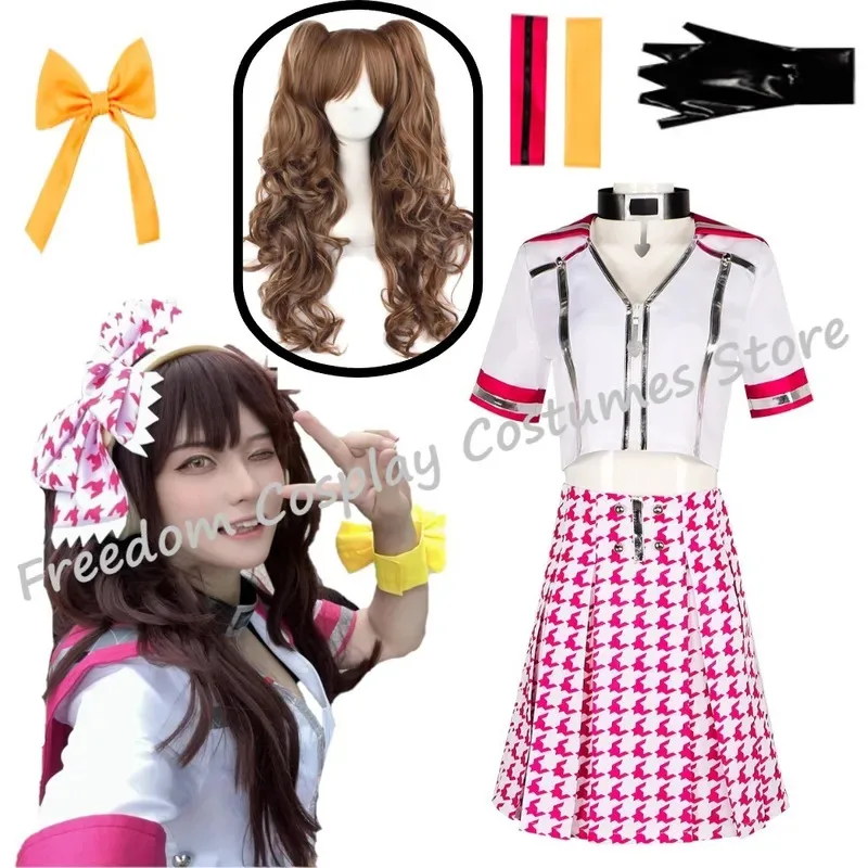 

Аниме игра Kujikawa Rise Косплей Костюм Парик Косплей JK Японская школьная форма Униформа Юбка Женская сексуальная вечеринка на Хэллоуин Cos