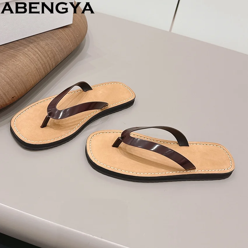 

Летние шлепанцы-сабо для женщин: черные кожаные повседневные тапочки из ЭВА, праздничная обувь, мюли