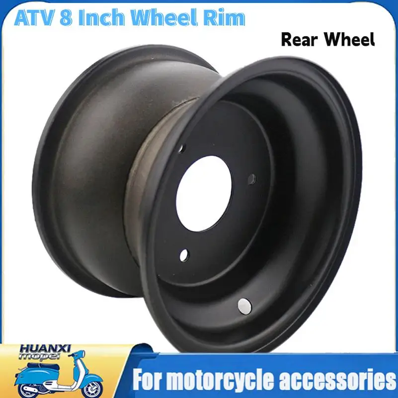 ATV UTV All-Terrain Tire For 18x9.5-8 255/55-8 Wheel Tire 8 Inch Rear Iron Rim 3 Hole Supermoto Wheels