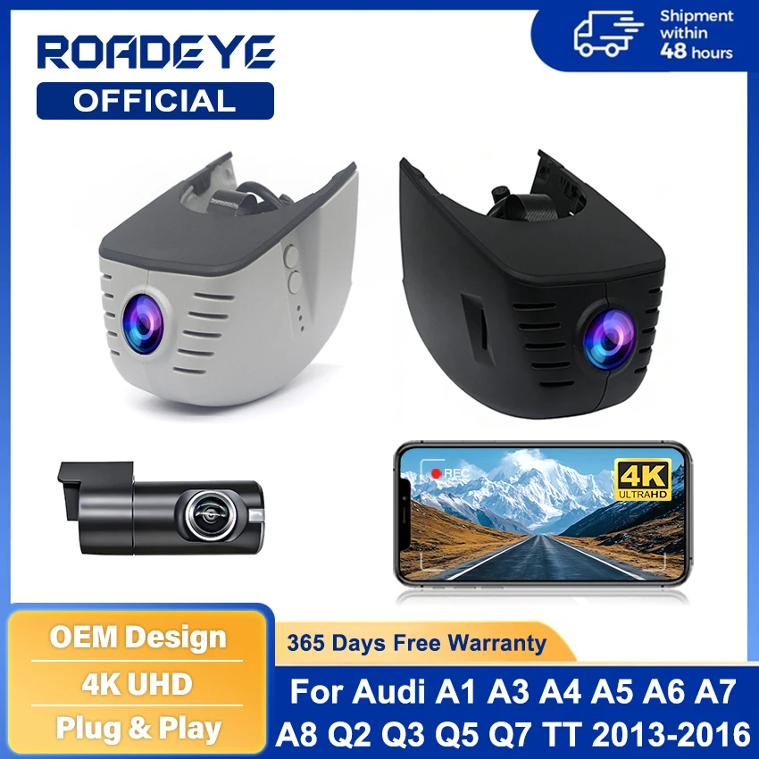 

HD 4K 2160P Dash Cam Camera Car DVR Video Recorder For Audi A1 A3 A4 A5 A6 A7 A8 Q3 Q5 Q7 TT 2013-2016 WiFi Monitor Dashcam
