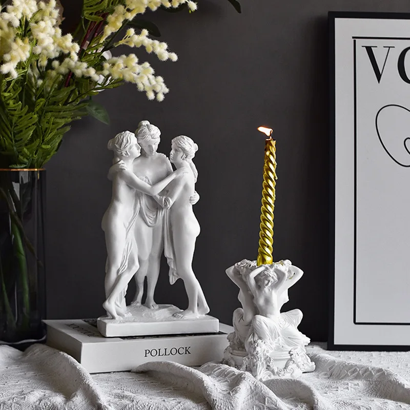 

Nordic retro Greek goddess figure sculpture small ornament goddess statue abstract craft gift home art decoration small ornament