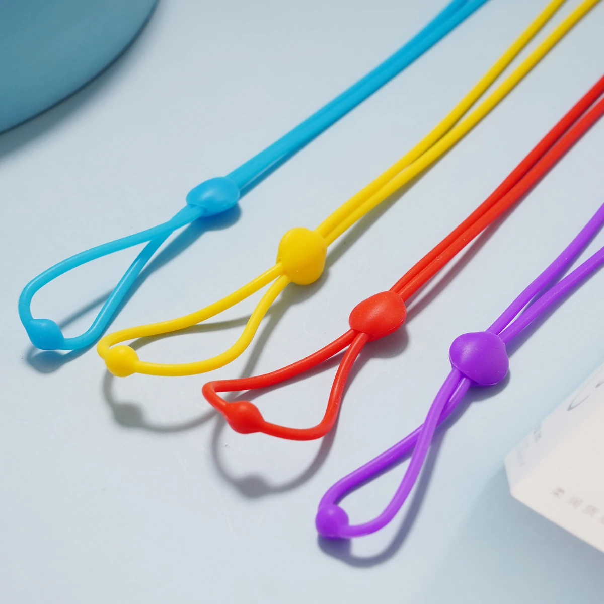 Elastic Silicone Eyeglasses Color Tape Adjustable Letter Button Sports Anti-Slip String Glasses Straps Neck Rope Wider Ends