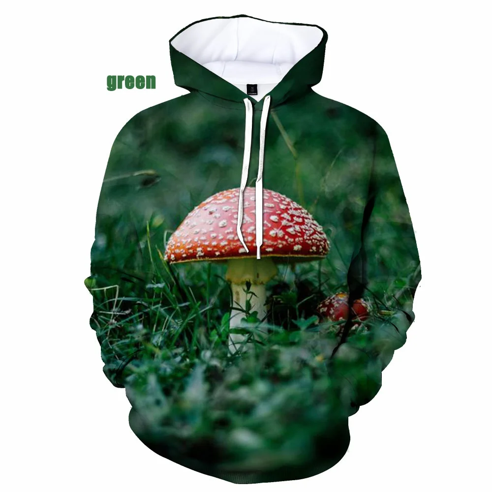 Newest Harajuku Style Mushroom 3D Print Men Women Hoodies Casual Sweatshirts Hoodies Size XXS-4XL