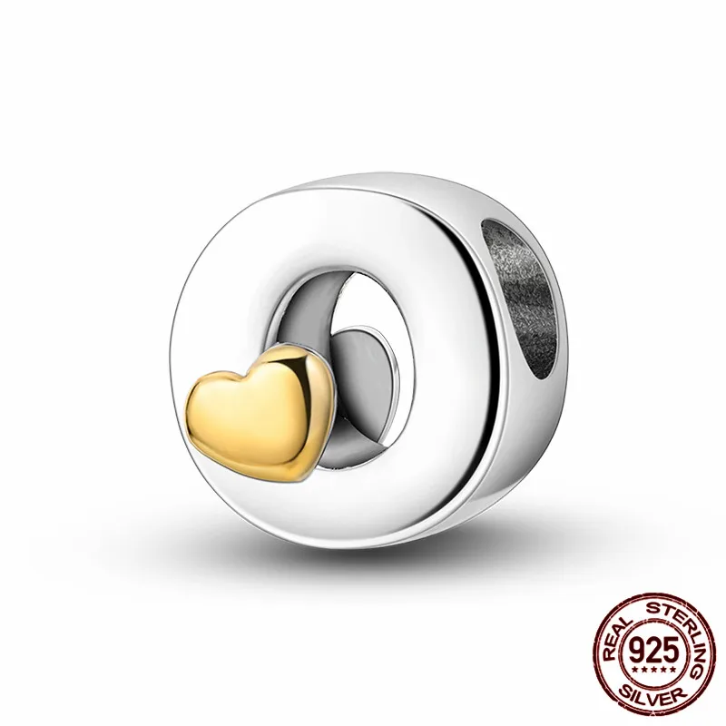 

This S925 sterling silver heart-shaped letter O charm paired with an original bracelet is a DIY jewelry gift perfect for women