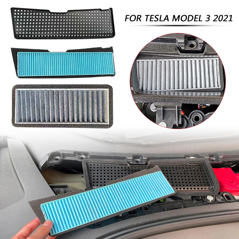 Air Intake Grille Protective Cover Air Filters A/C Air Intake Filter Grille Protective Cover for Tesla Model 3 2021 Accessories