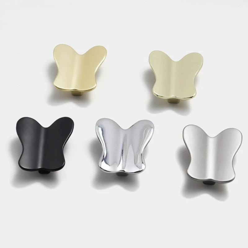 Butterfly Cabinet Pulls Zinc Alloy Multicolor Drawer Handles for Kids Bedroom Creative Modern