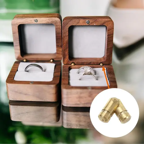 Imagen 2 del producto 50 Uds. Bisagra de barril de latón oculta cilíndrica sólida DIY joyería pecho regalo caja de música de vino casa de muñecas artesanía a mano