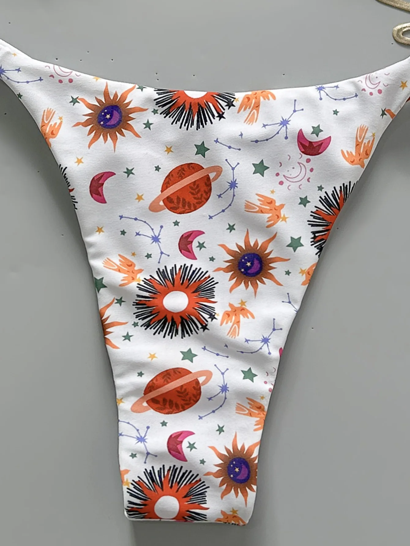 섹시한 삼각 비키니 선 프린트 사이드 스트링 비키니 여성 브라질리언 수영복 끈 비키니 수영복 비치웨어 여성 비키니