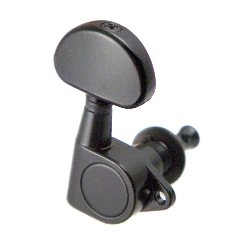 Clavijas acústicas/eléctricas selladas de 6 piezas, cabezales de máquina negros