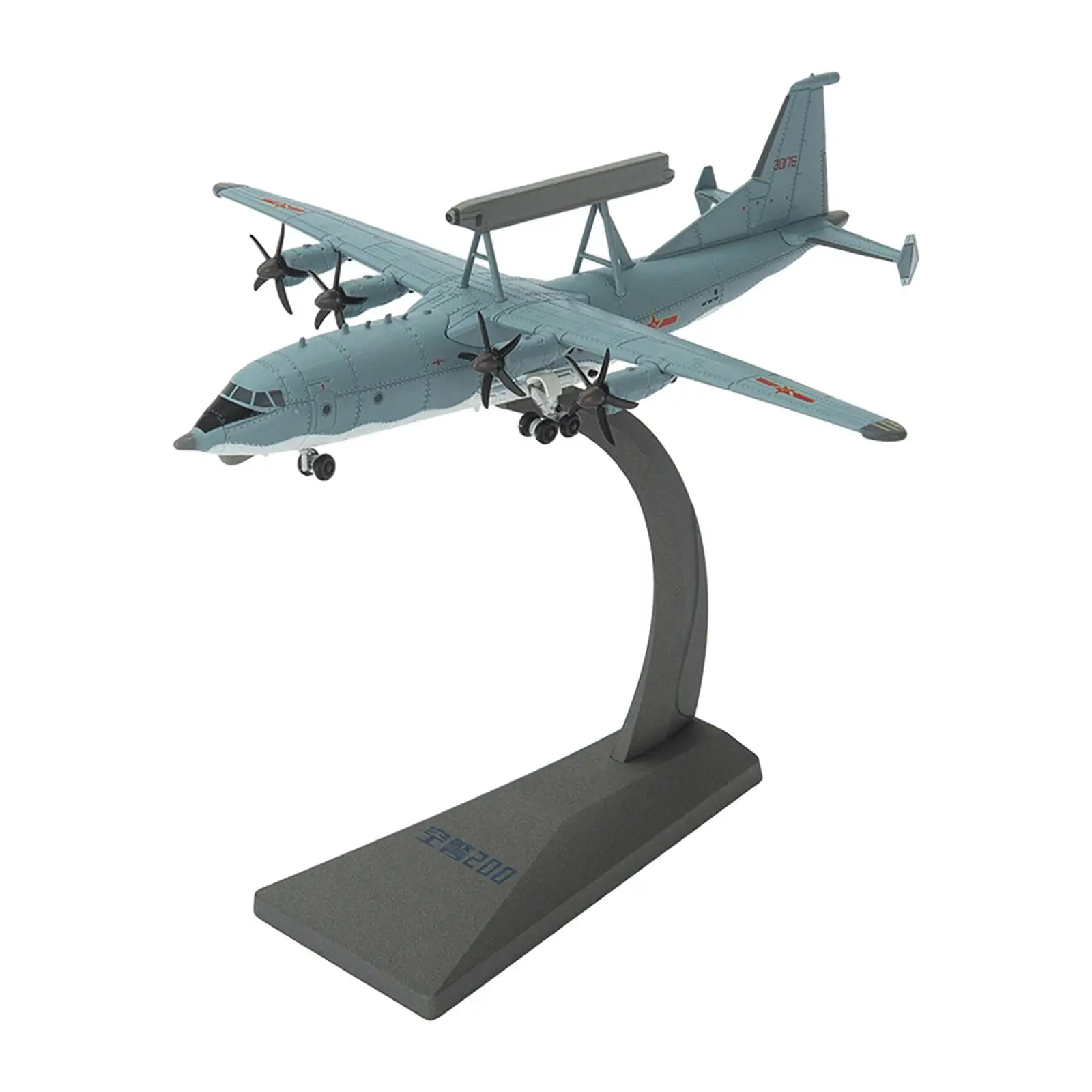 1/200 Scale Model Plane with Display Stand Desktop Decoration Fighter Jet Model for Living Room Shelf Home Cafe Bedroom