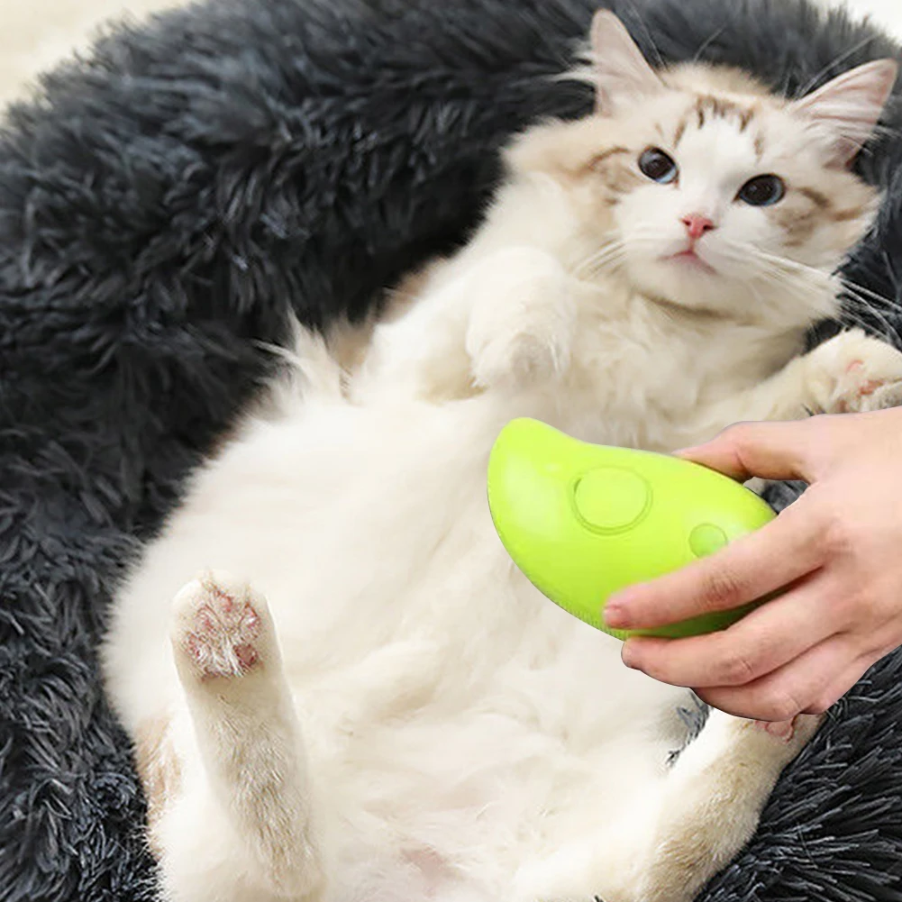 3-in-1 hondendamperborstel met dierenhaar Serum Elektrische spuitborstel Kat Hond Ontharingsborstel voor het verwijderen van verwarde losse haren