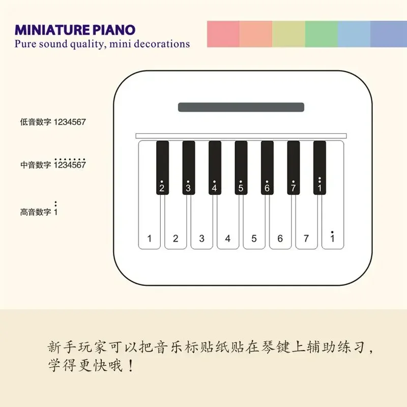 Imagem -05 - Mini Piano Desktop Ornamentos Playable Desk Calendário Presentes de Aniversário Periféricos Dropshipping 2024