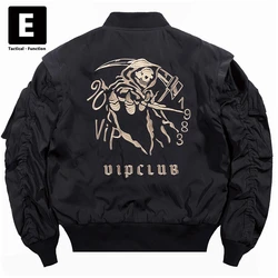 Reaper Embroidered Bomber Jackets Men Cargo Jacket Black Bomber Jacket Coat Streetwear Tactics Techwear Male