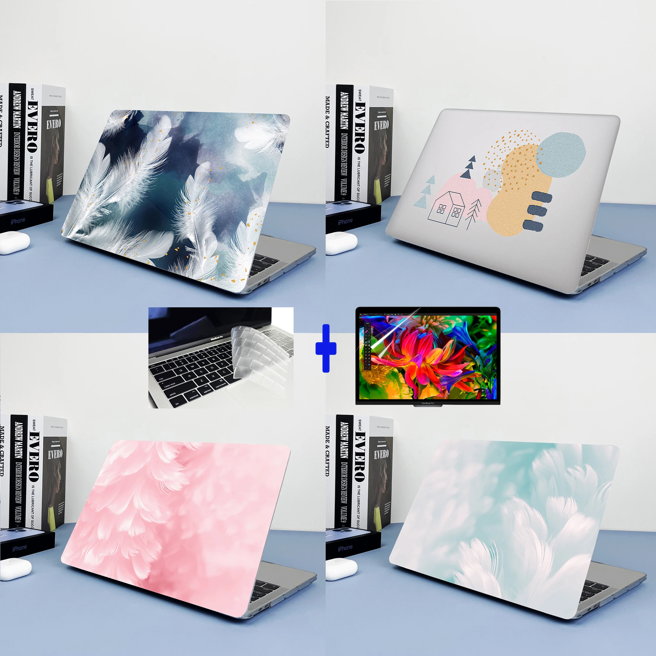 

Case for Macbook Pro M1 13 15 14 16 inch Touch Bar Air M2 13 11 Retina Hard Shell Printed Laptop Cover A2779 A2485 A2338 A1502